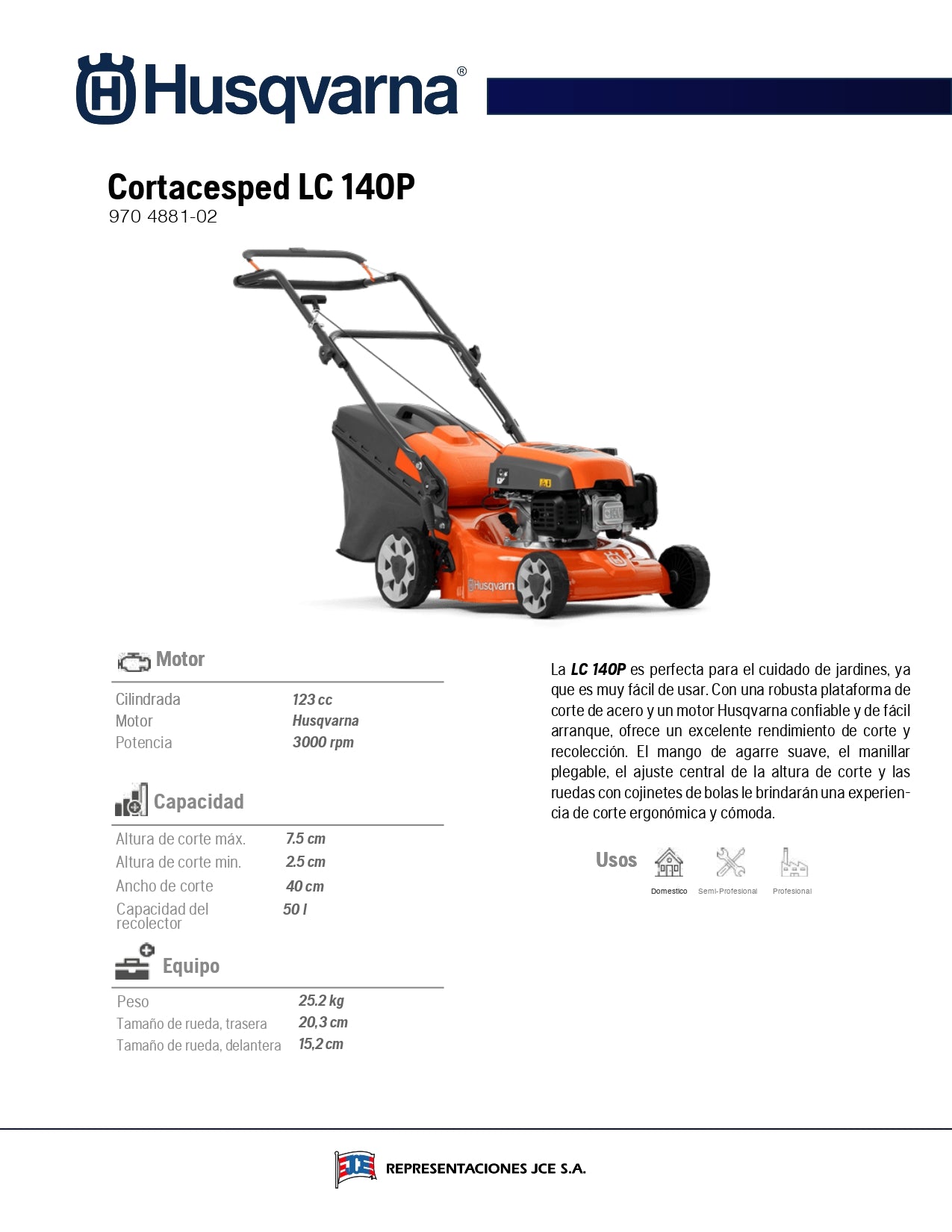 CORTACESPEDHUSQVARNALC140