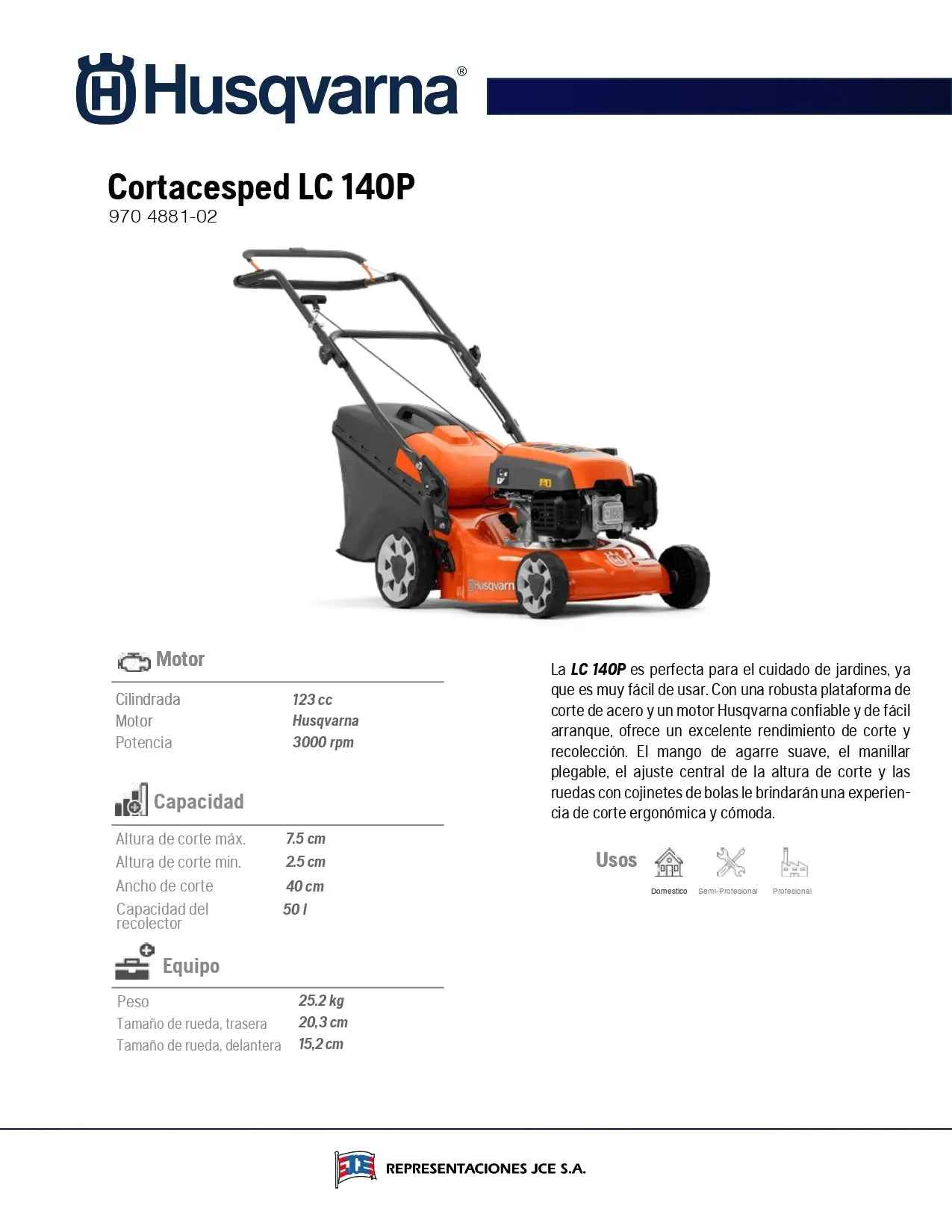 CORTACESPEDHUSQVARNALC140
