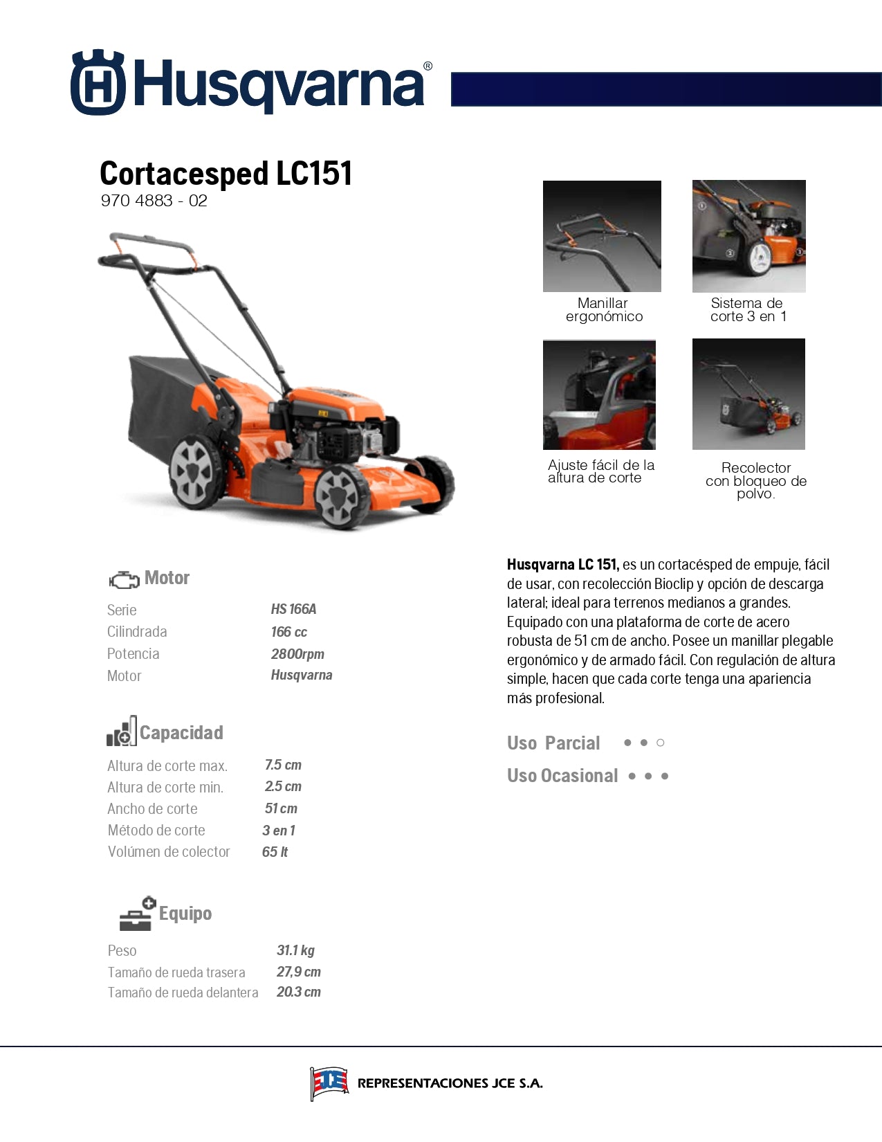 FT CORTACESPED HUSQVARNA LC151