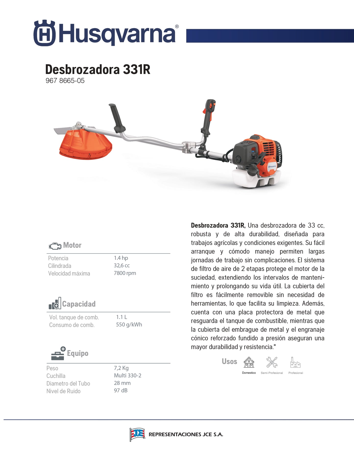 Desbrozadora Husqvarna 331R