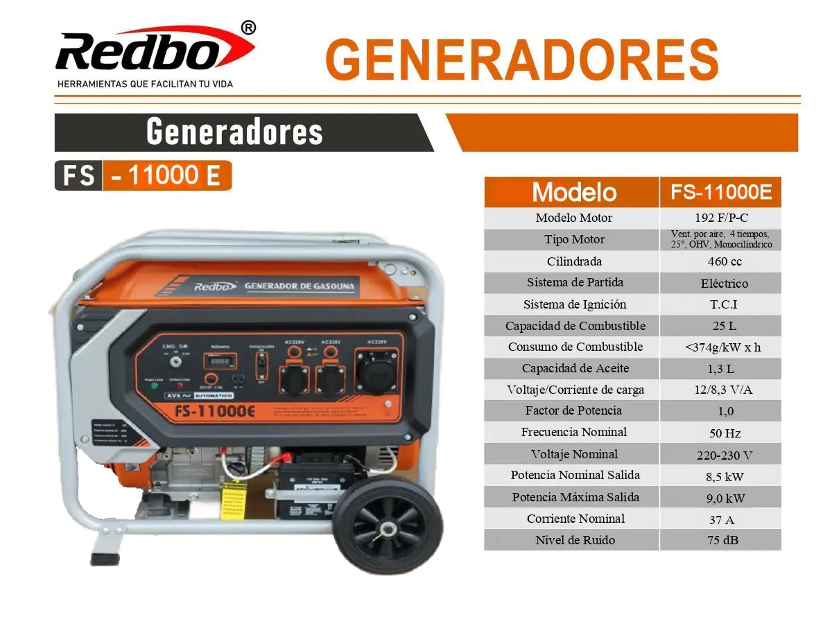 Generador Redbo FS-11000 9kva REDBO