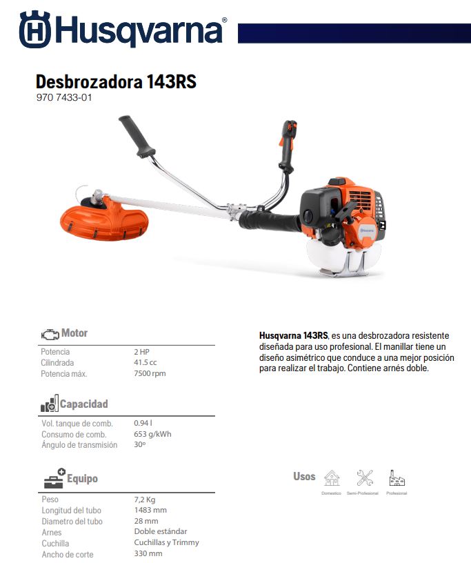 Desbrozadora Husqvarna 143R