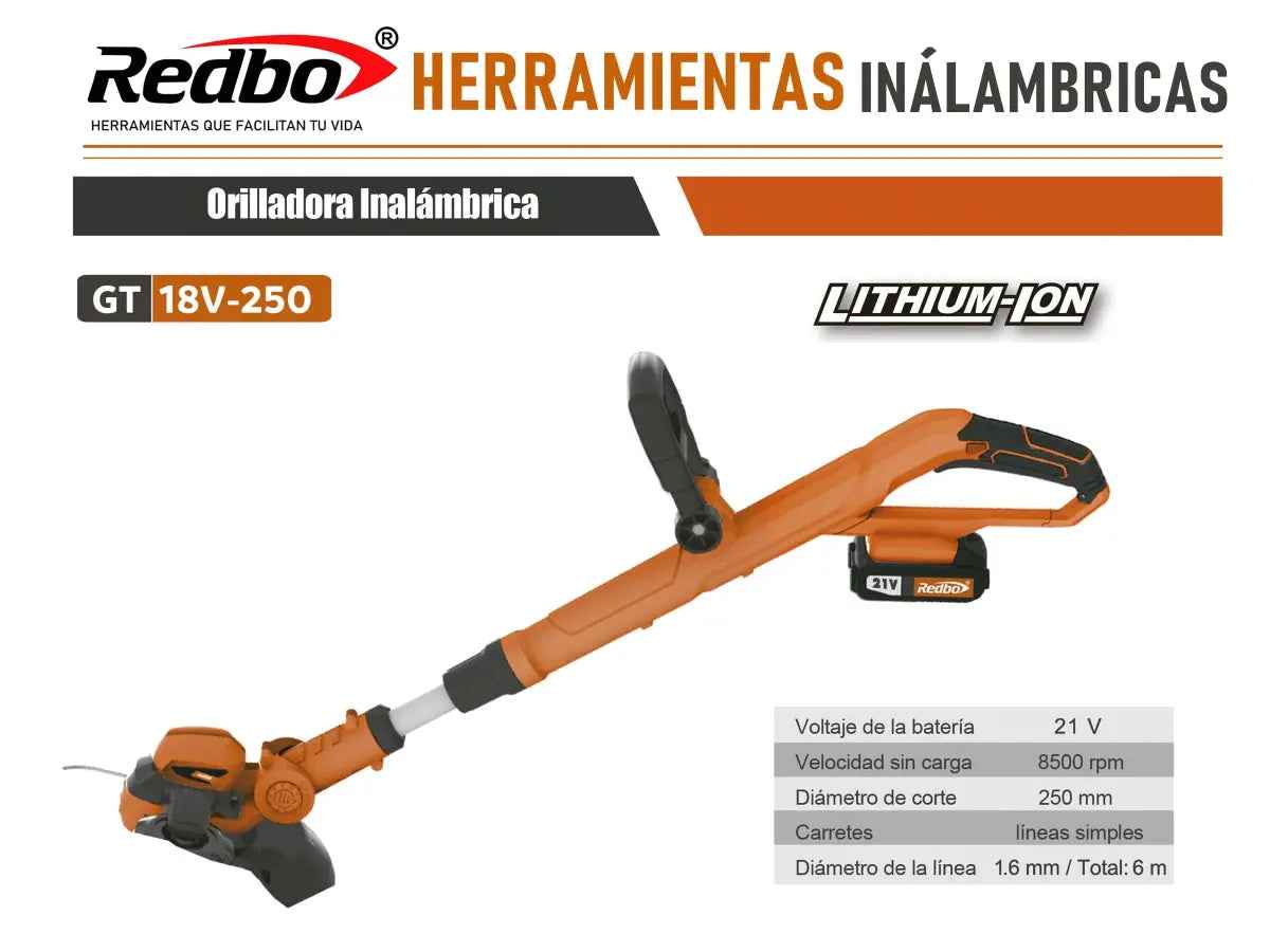 Orilladora Redbo + bateria y cargador