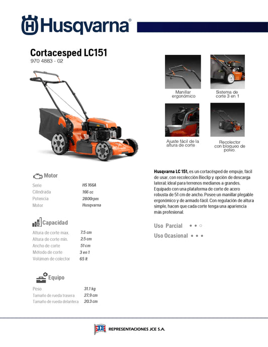 FT CORTACESPED HUSQVARNA LC151