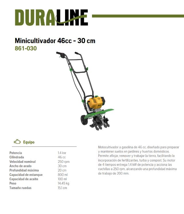 Minicultivador Duraline 46cc
