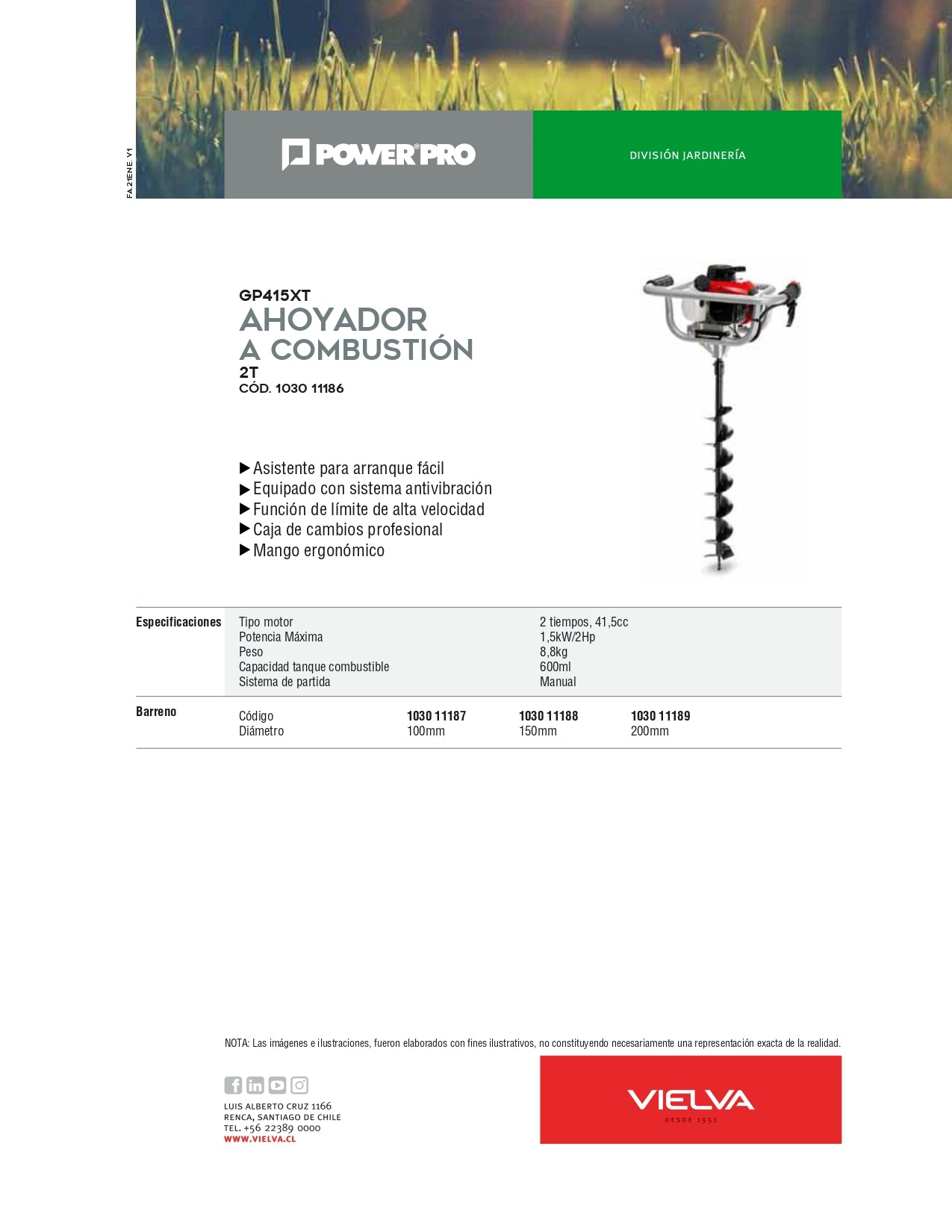 Ahoyador Power Pro GP415XT + 3 brocas